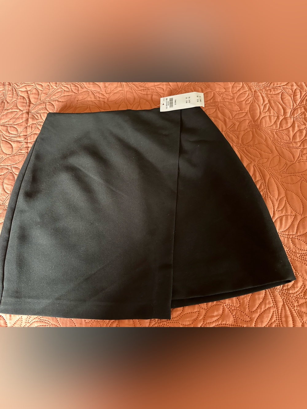 Black Mini SKORT with Front Overlap